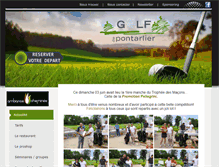 Tablet Screenshot of golfdepontarlier.fr